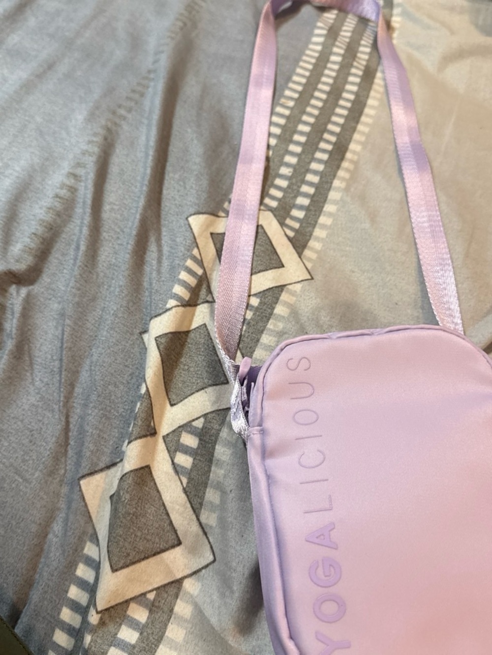 Yogalicious Lilac Crossbody Bag with Adjustable Strap
